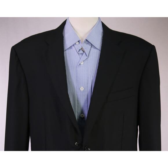 Canali 1934 Travel Water Resistant Black Woven 2-Btn Wool Blazer Jacket 44R - Picture 3 of 11